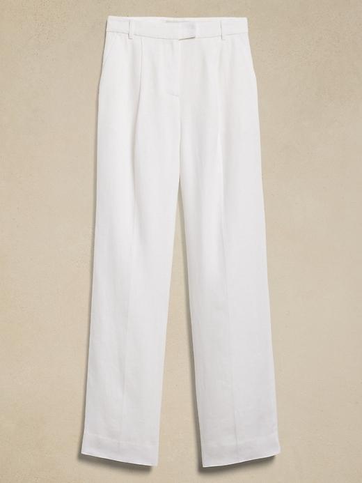 Lina Straight Linen Pant Product Image