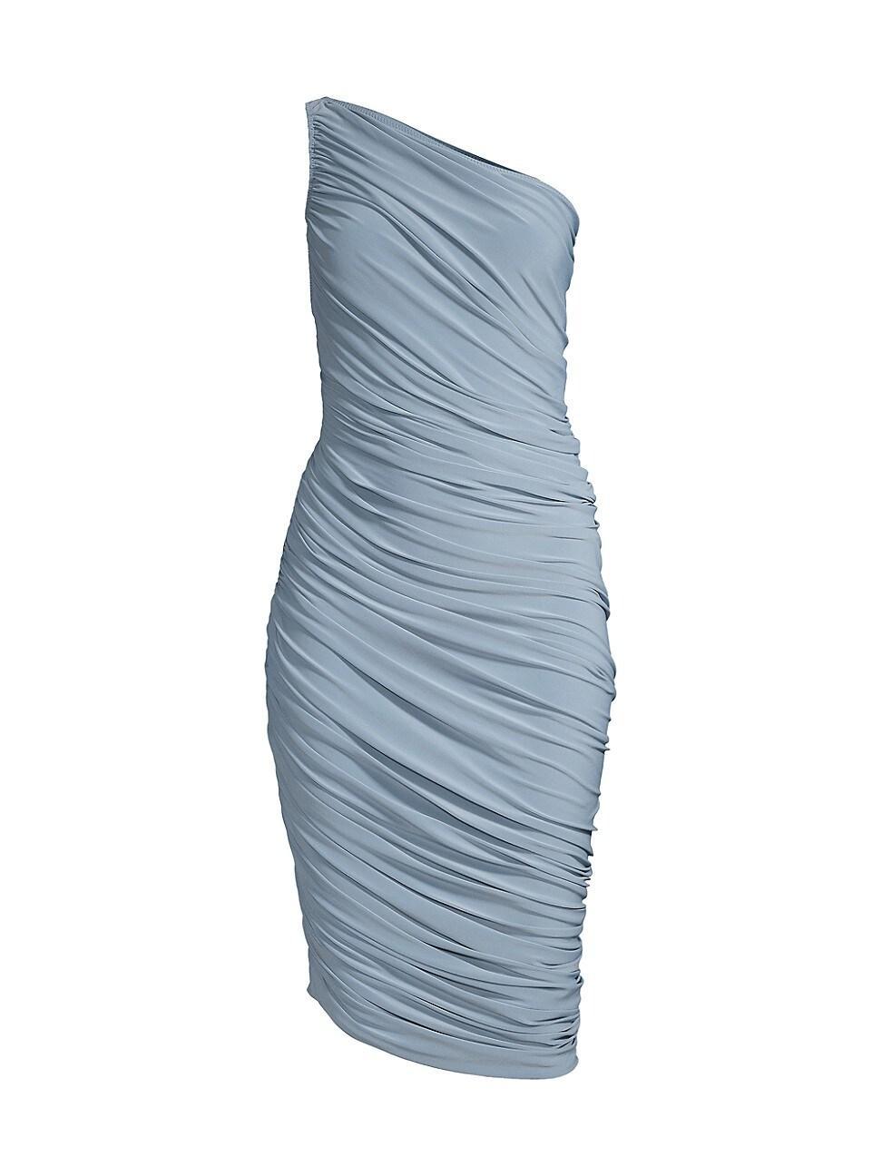 Womens Diana Ruched One-Shoulder Midi-Dress Product Image