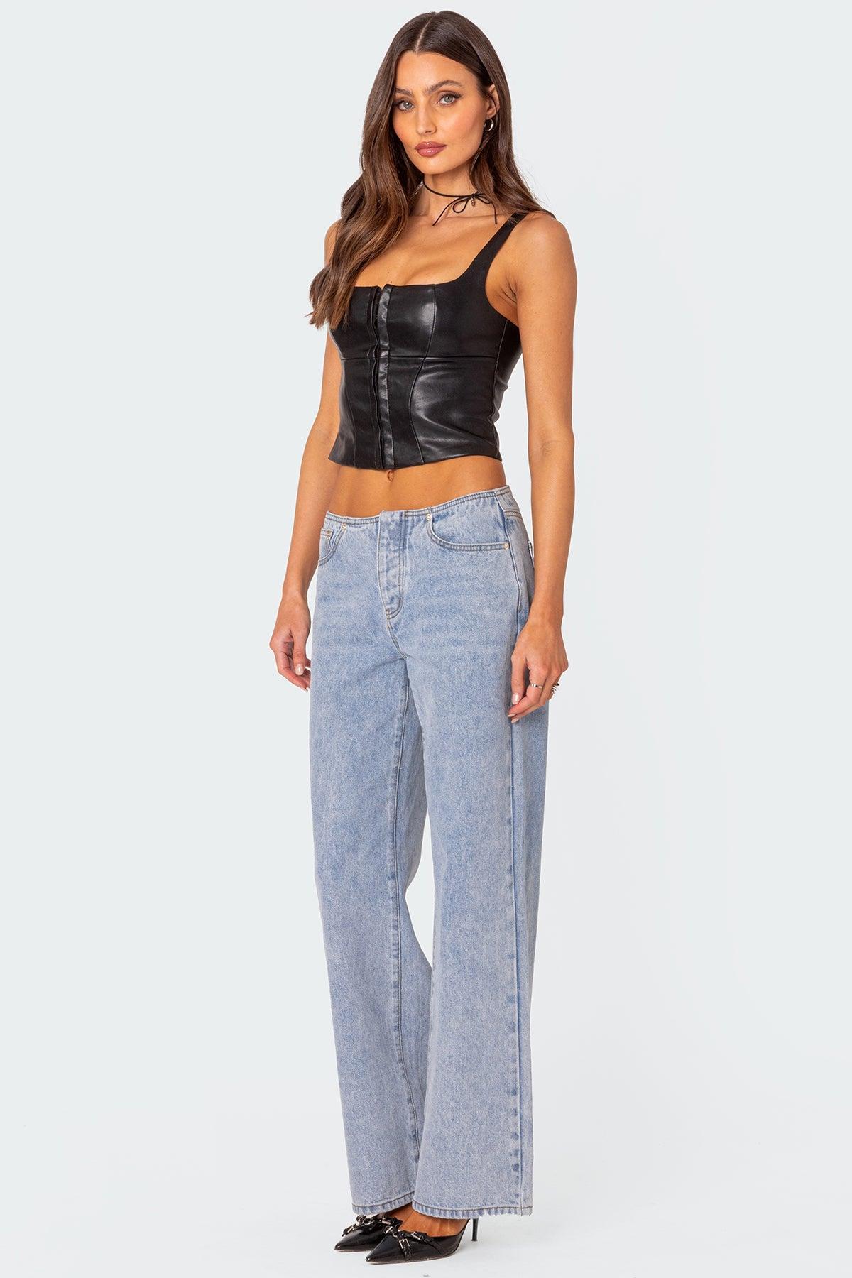 No Waistband Relaxed Jeans Product Image