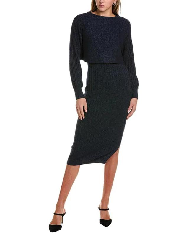 2pc Margot Wool & Alpaca-blend Sweaterdress In Blue Product Image