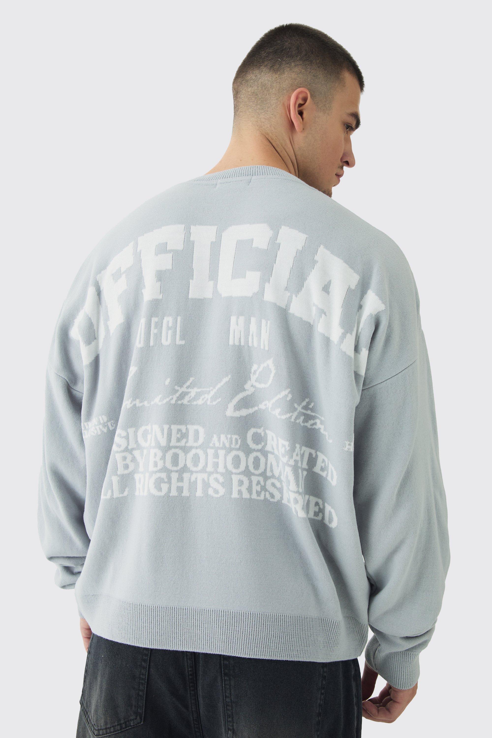 Tall Official Varsity Knitted Sweatshirt | boohooMAN USA Product Image