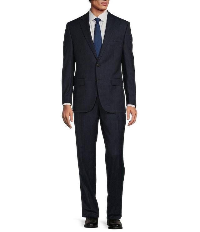 Hickey Freeman Classic Fit 2-Reverse Pleat Plaid Pattern 2-Piece Suit Product Image