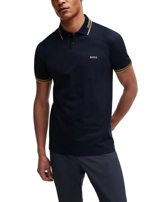 Boss by Hugo Boss Mens Branded Slim-Fit Polo Shirt Product Image