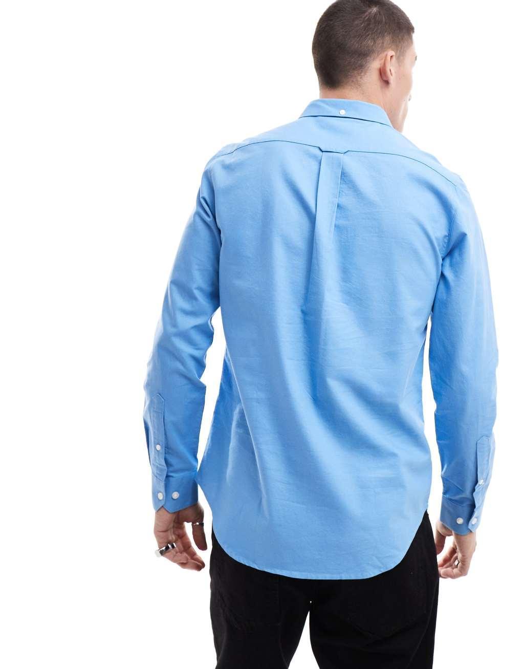 Farah Brewer long sleeve shirt in blue Product Image