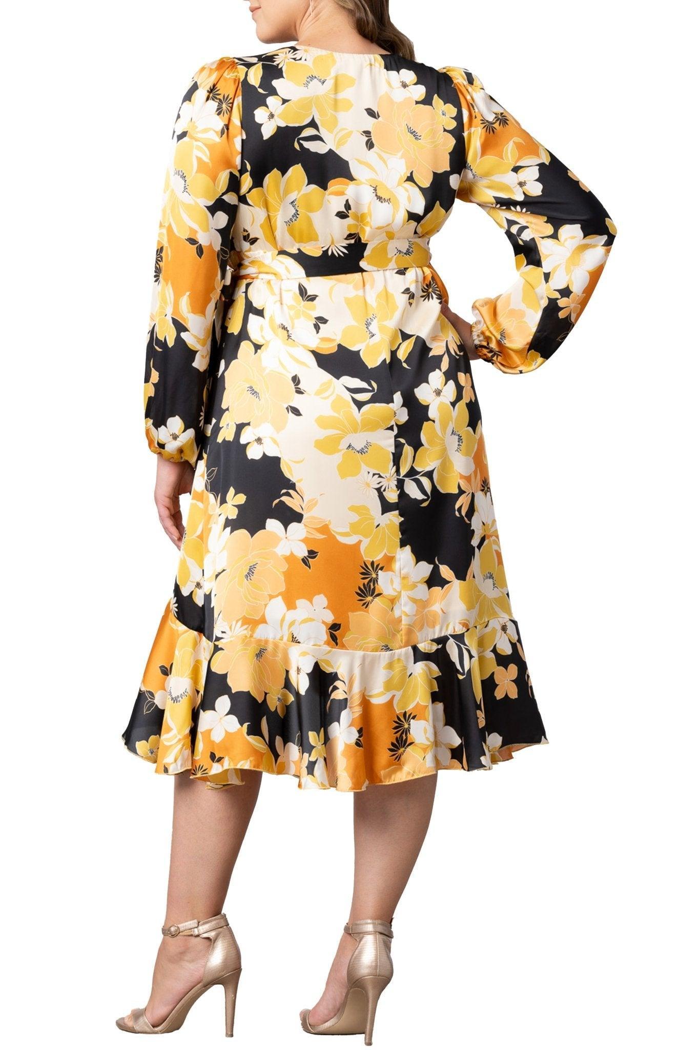 Serena Satin Wrap Dress - Plus Product Image