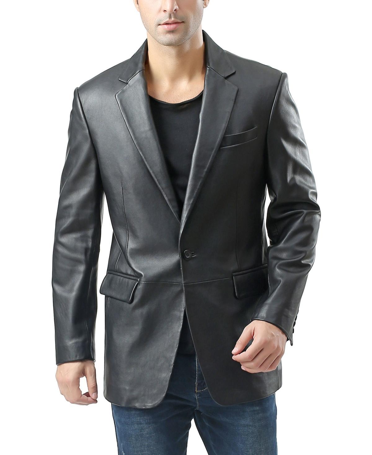 Bgsd Men Nicholas One-Button Leather Blazer Product Image