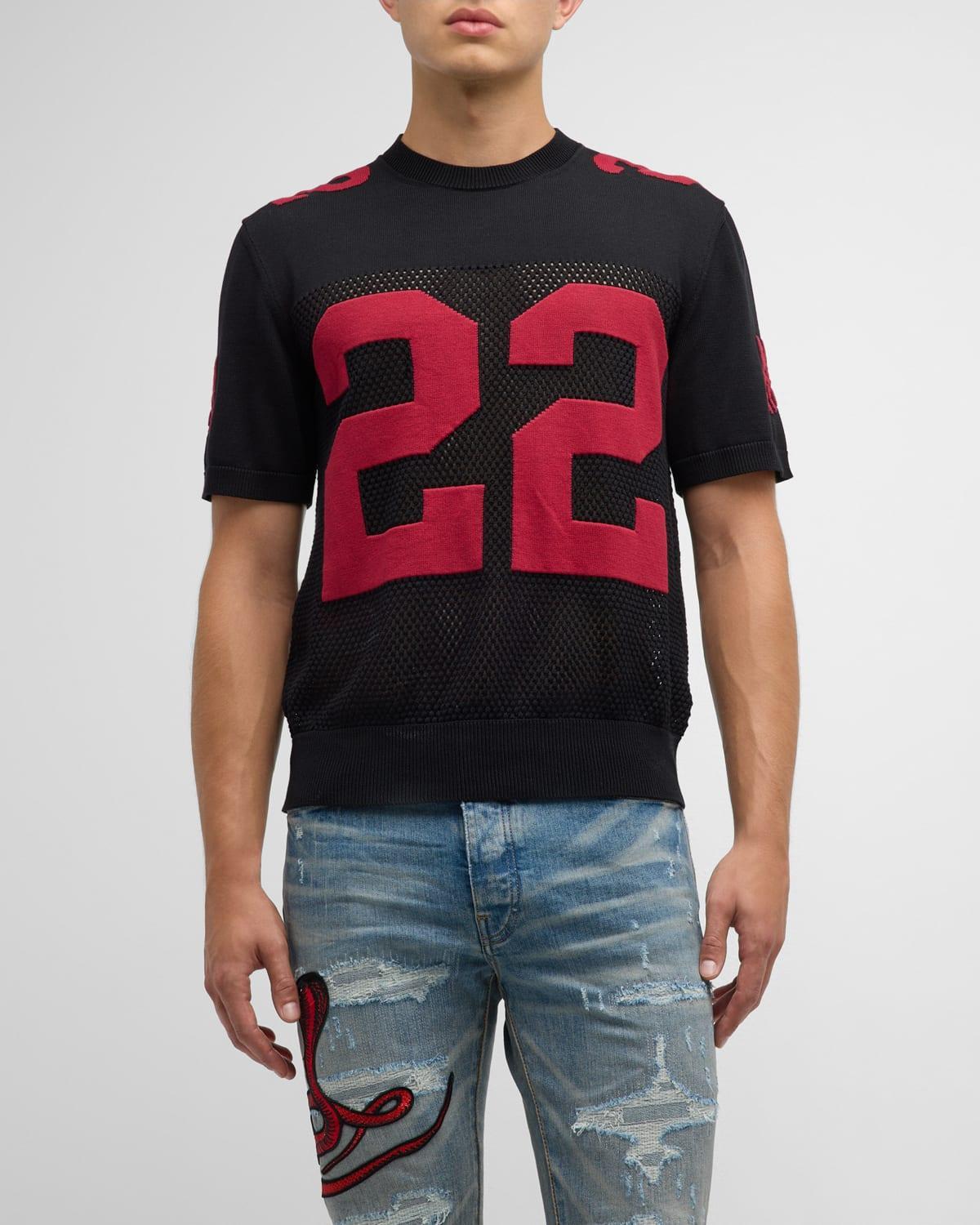 Mens 22 Intarsia Mesh T-Shirt Product Image