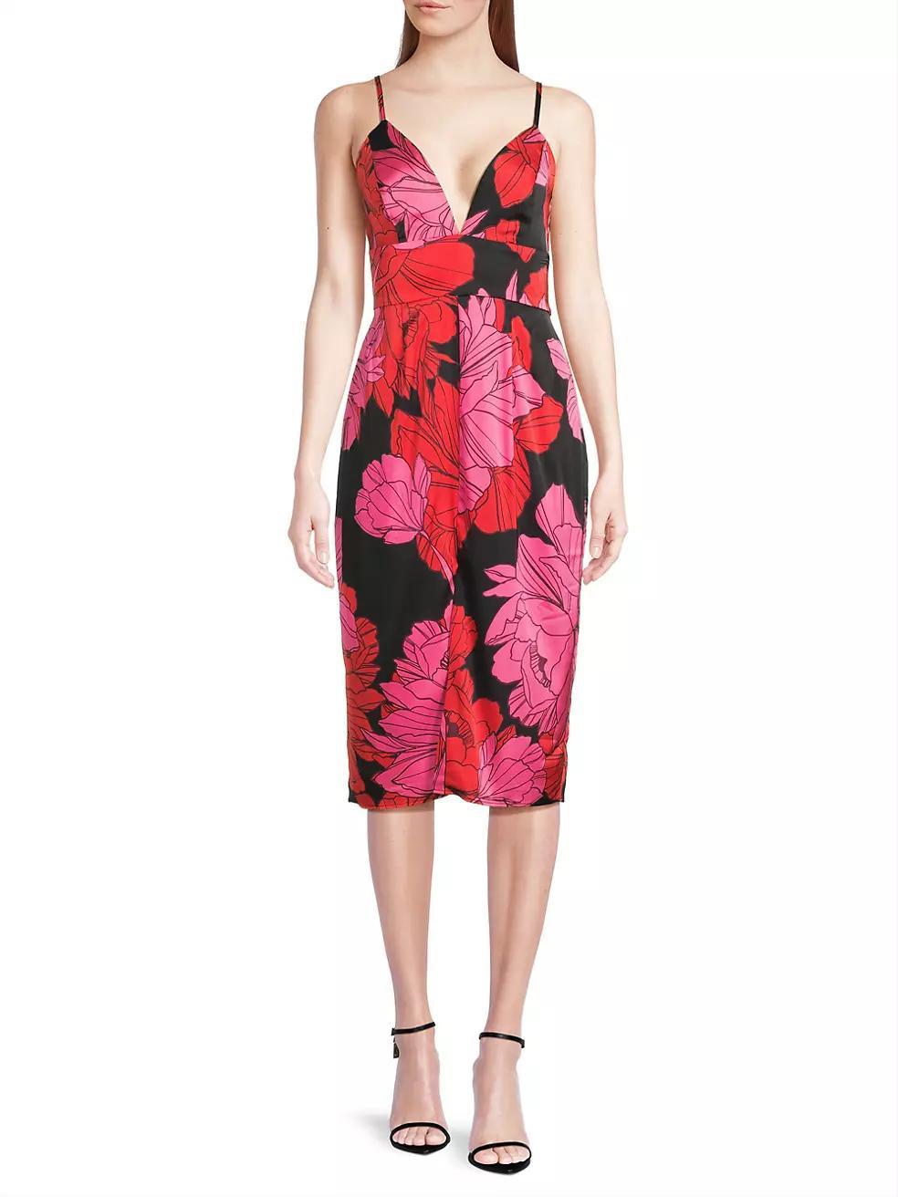 Catalina Floral Midi-Dress Product Image