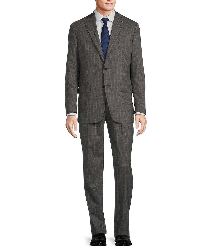 Hart Schaffner Marx Chicago Classic Fit Reverse Pleated Stripe 2-Piece Suit Product Image