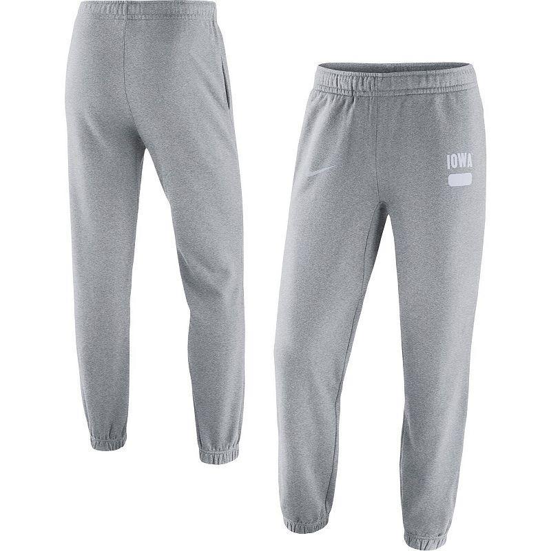 Mens Nike Heathered Gray Iowa Hawkeyes Saturday Fleece Pants Product Image