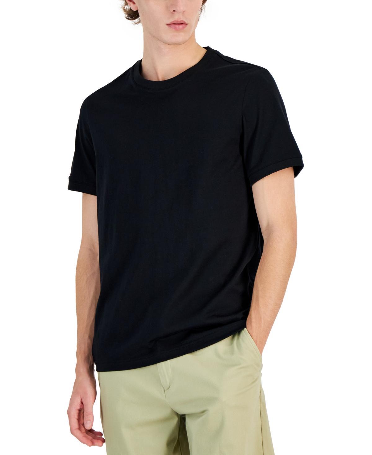 Alfani Mens Mercerized Cotton Short Sleeve Crewneck T-Shirt, Created for Macys Product Image