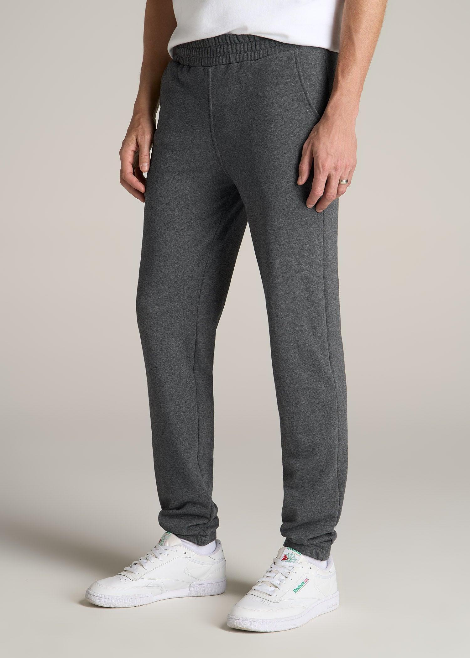 Wearever French Terry Sweatpants for Tall Men in Charcoal Mix Male Product Image