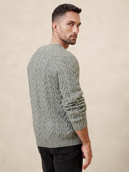 Tweed Cable Sweater Product Image