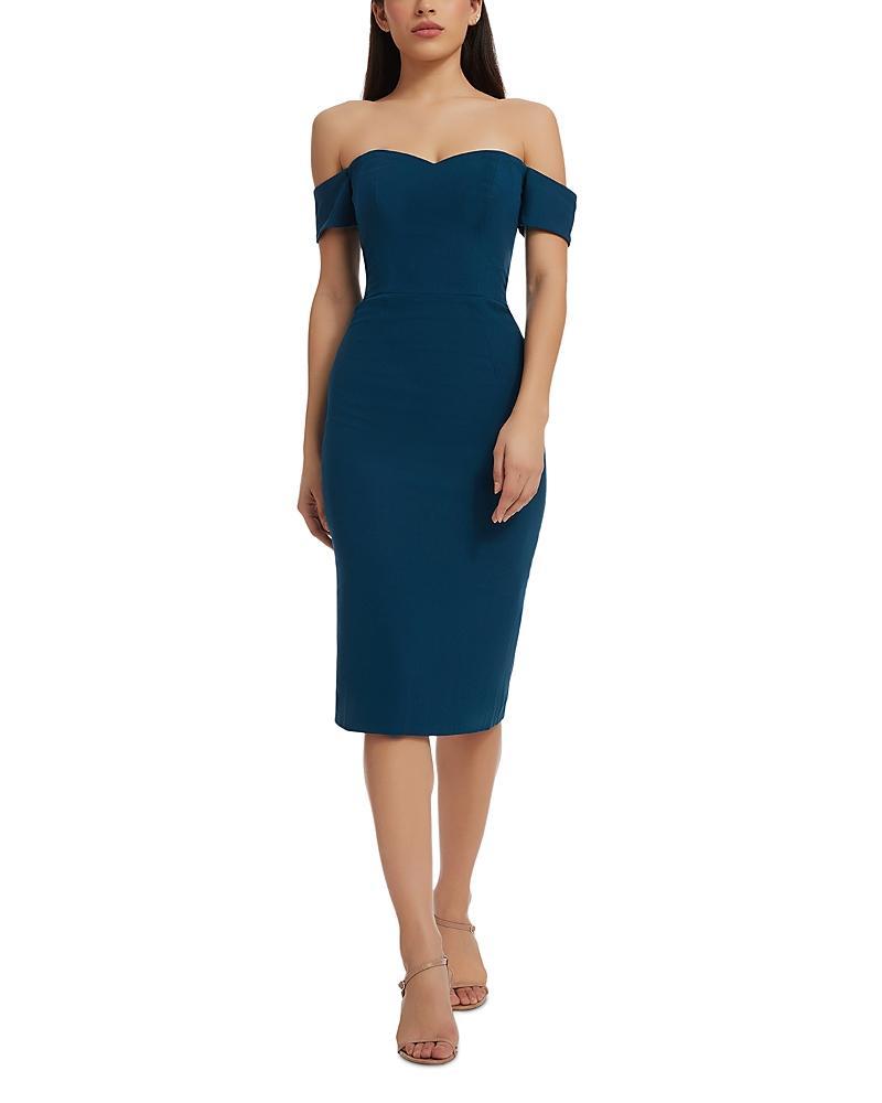 Womens Bailey Off-The-Shoulder Midi Dress Product Image