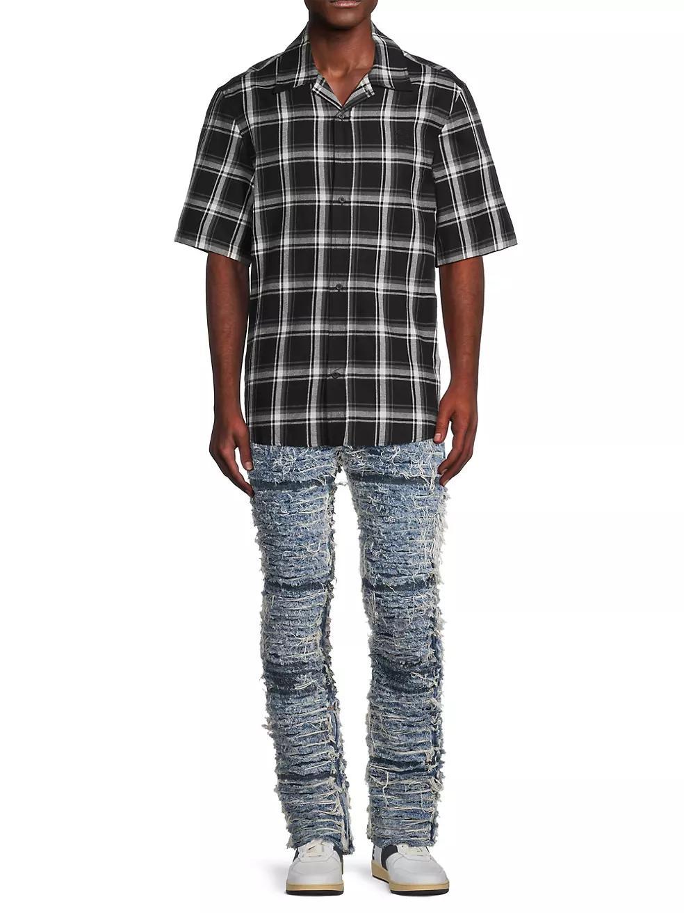 Plaid Cotton Camp Shirt Product Image