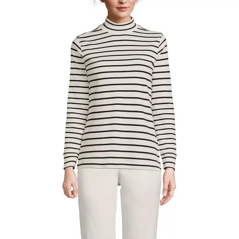 Womens Lands End Relaxed Mockneck Top Product Image