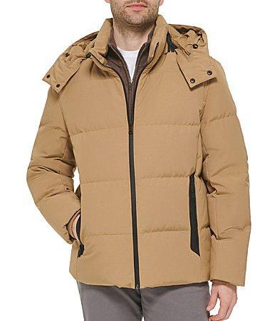 Cole Haan Hooded Down Zip Front Puffer  Jacket Product Image