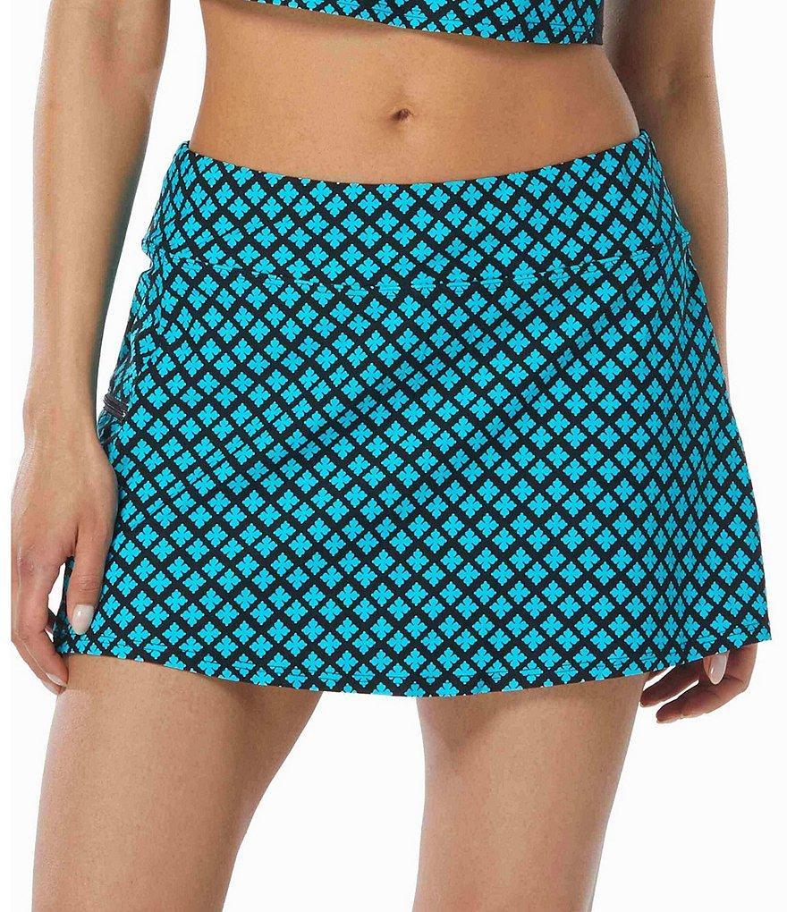 Beach House Emma Delray Botanical Print Zip Side Pocket Pull-On Swim Skort Product Image