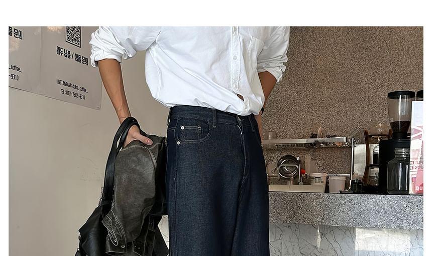 Mid Rise Straight Leg Jeans Product Image