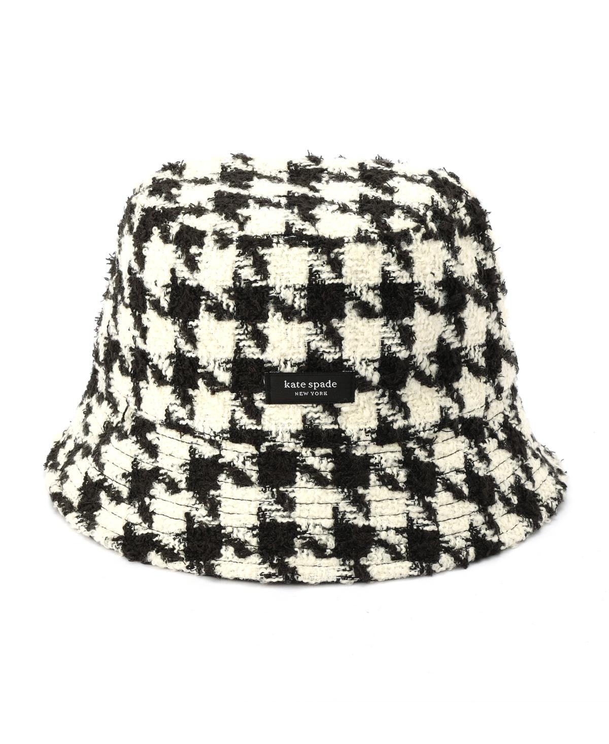 Kate Spade New York Womens Houndstooth Tweed Bucket Hat Product Image