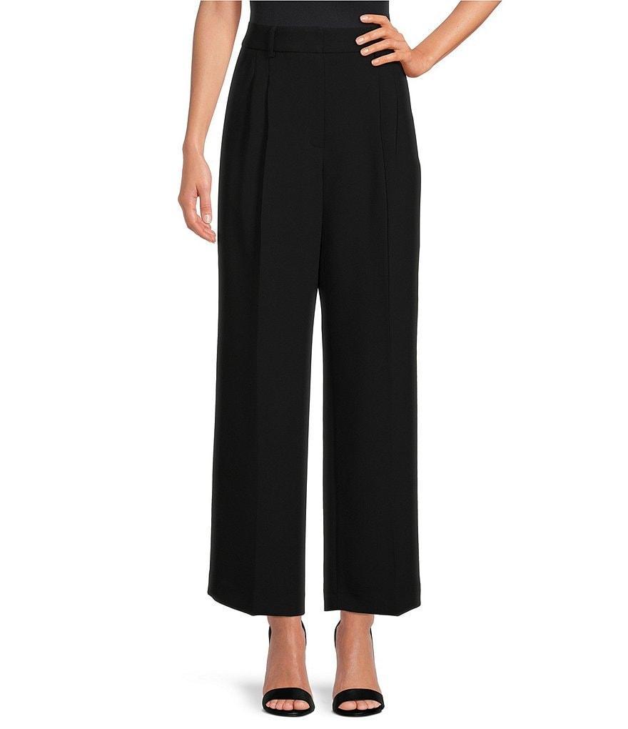 Gianni Bini Hartley Crepe Pleated Straight Wide Leg Coordinating Pants Product Image