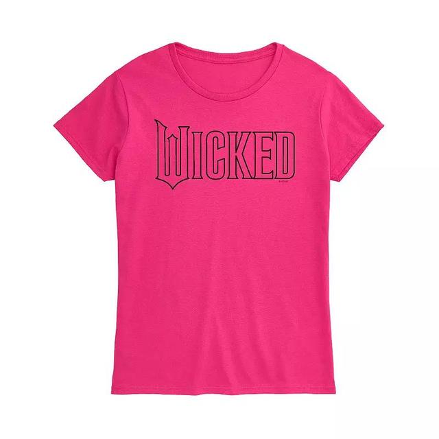 Womens Wicked Outline Logo Graphic Tee Pink Product Image