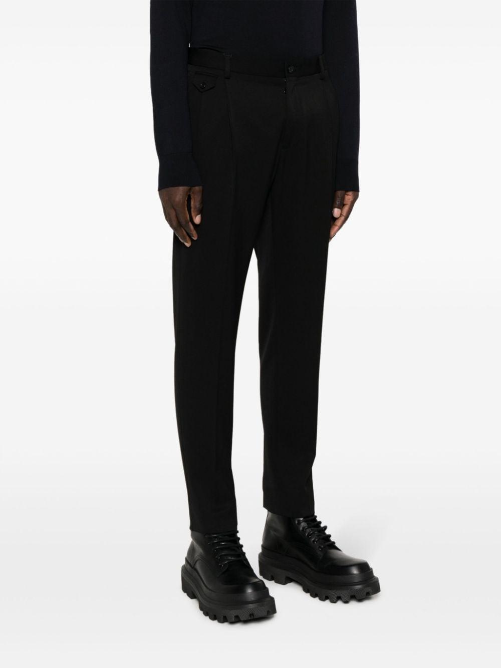 Tailored Virgin-wool Trousers In Black Product Image