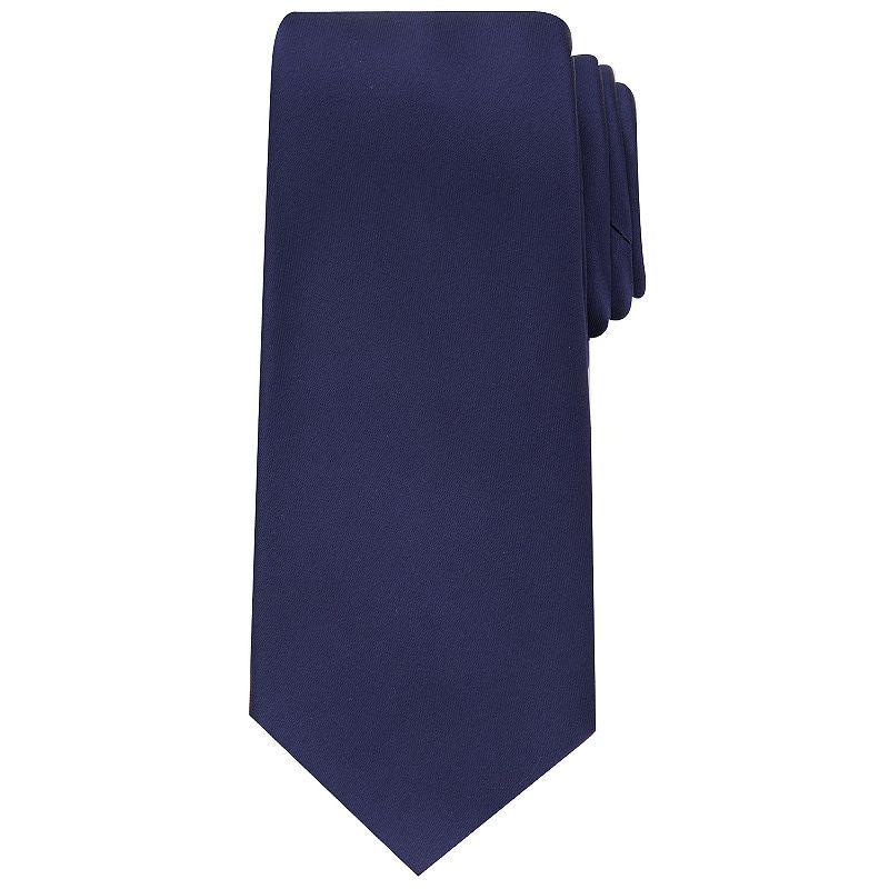 Mens Bespoke Solid Tie, Blue Oxford Product Image