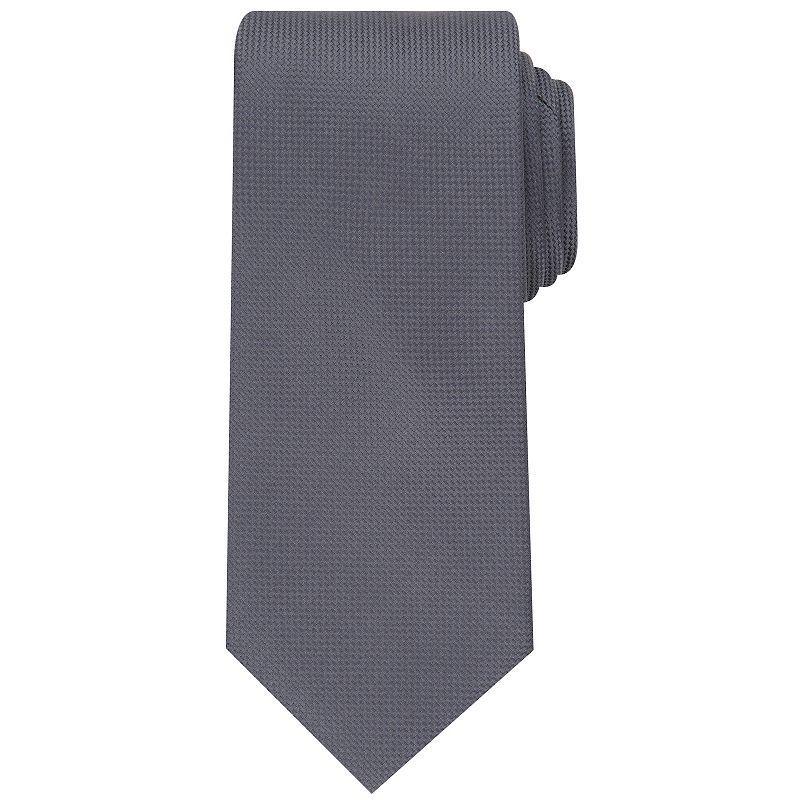 Mens Bespoke Solid Tie, Grey Sateen Product Image