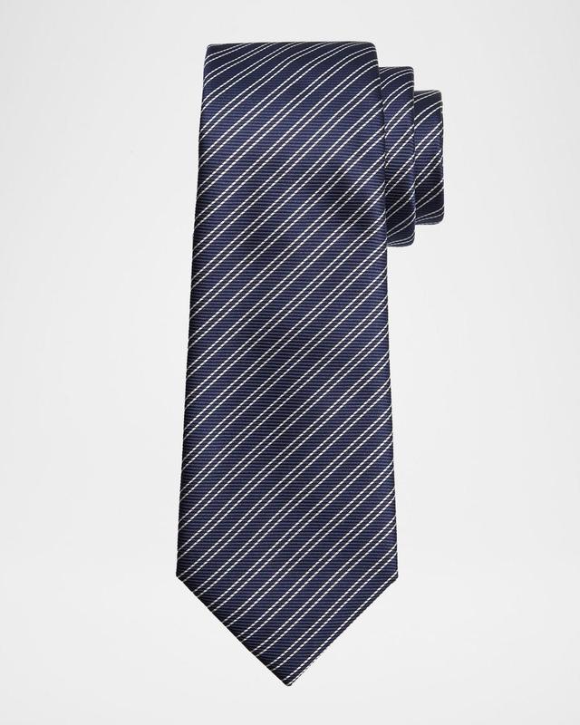 Men's Silk Diagonal Striped Tie Product Image