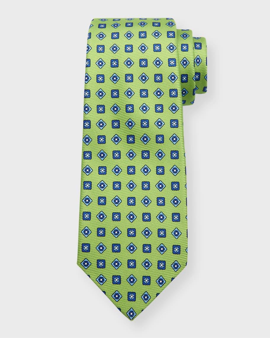 Men's Silk Square-Print Tie Product Image