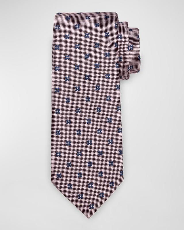 Men's Floral Jacquard Silk Tie Product Image