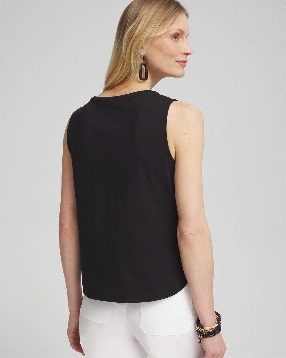 Grommet Neck Detail Tank Product Image