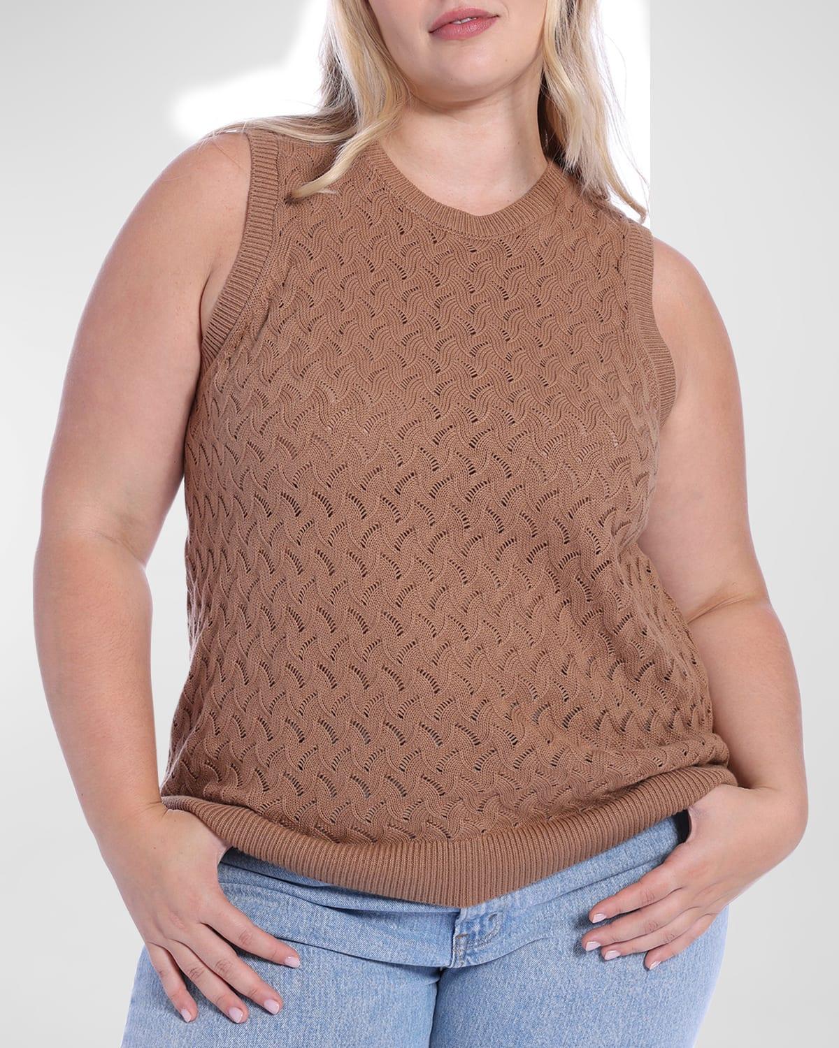 Womens Cotton-Blend Pointelle-Knit Tank Product Image