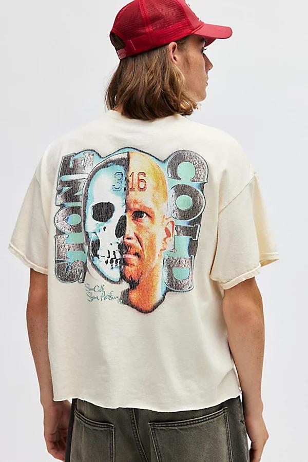 WWE UO Exclusive Stone Cold Steve Austin Cropped Tee Mens at Urban Outfitters Product Image