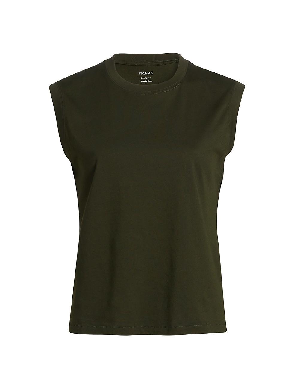 Womens Cotton Crewneck Tank Product Image