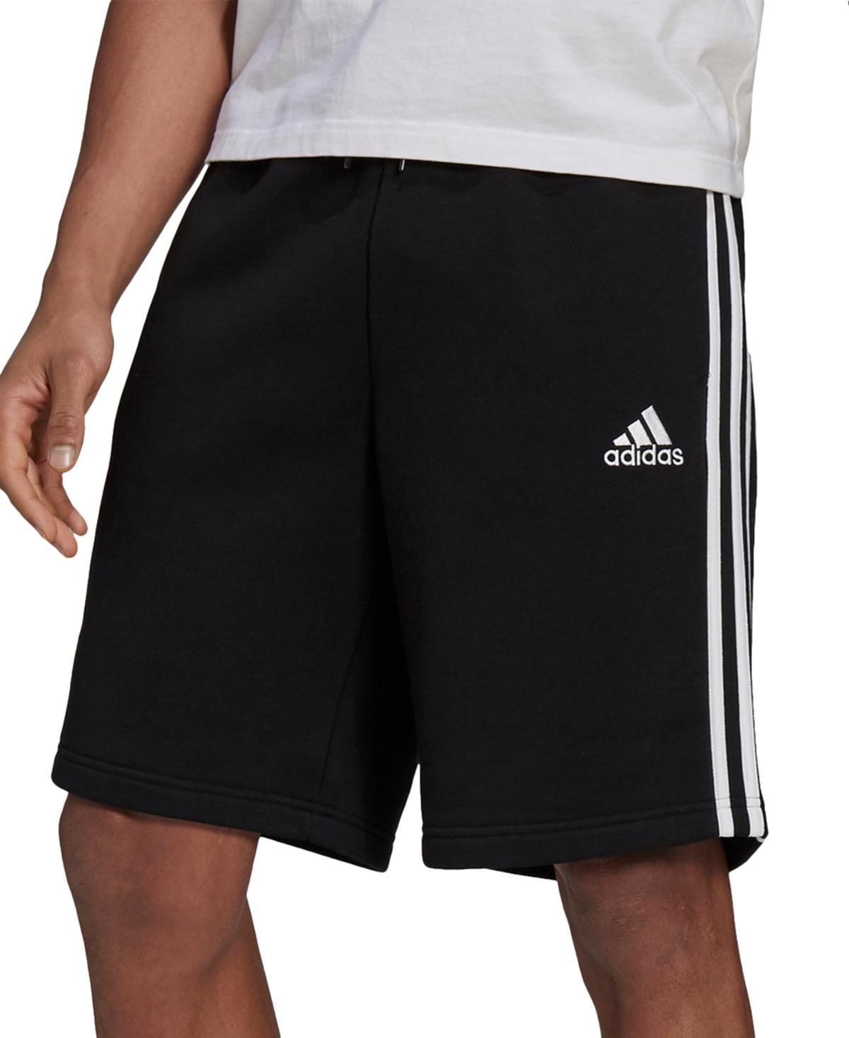 adidas Mens 3-Stripes 10 Fleece Shorts - Arctic Night Product Image