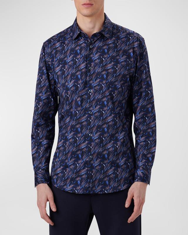 Mens OoohCotton Tech Leaf-Print Sport Shirt Product Image