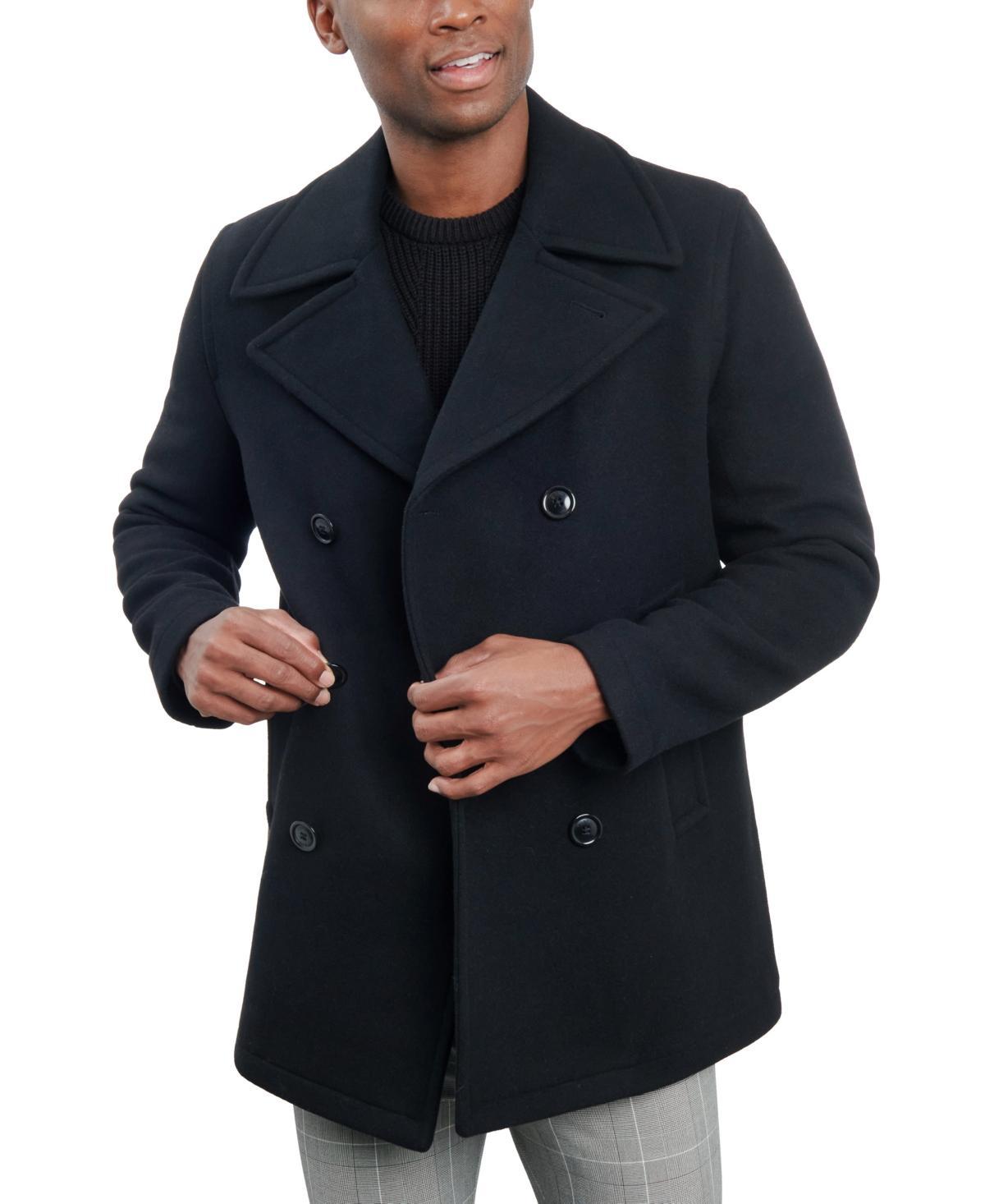 London Fog Mens Double-Breasted Wool Blend Peacoat Product Image