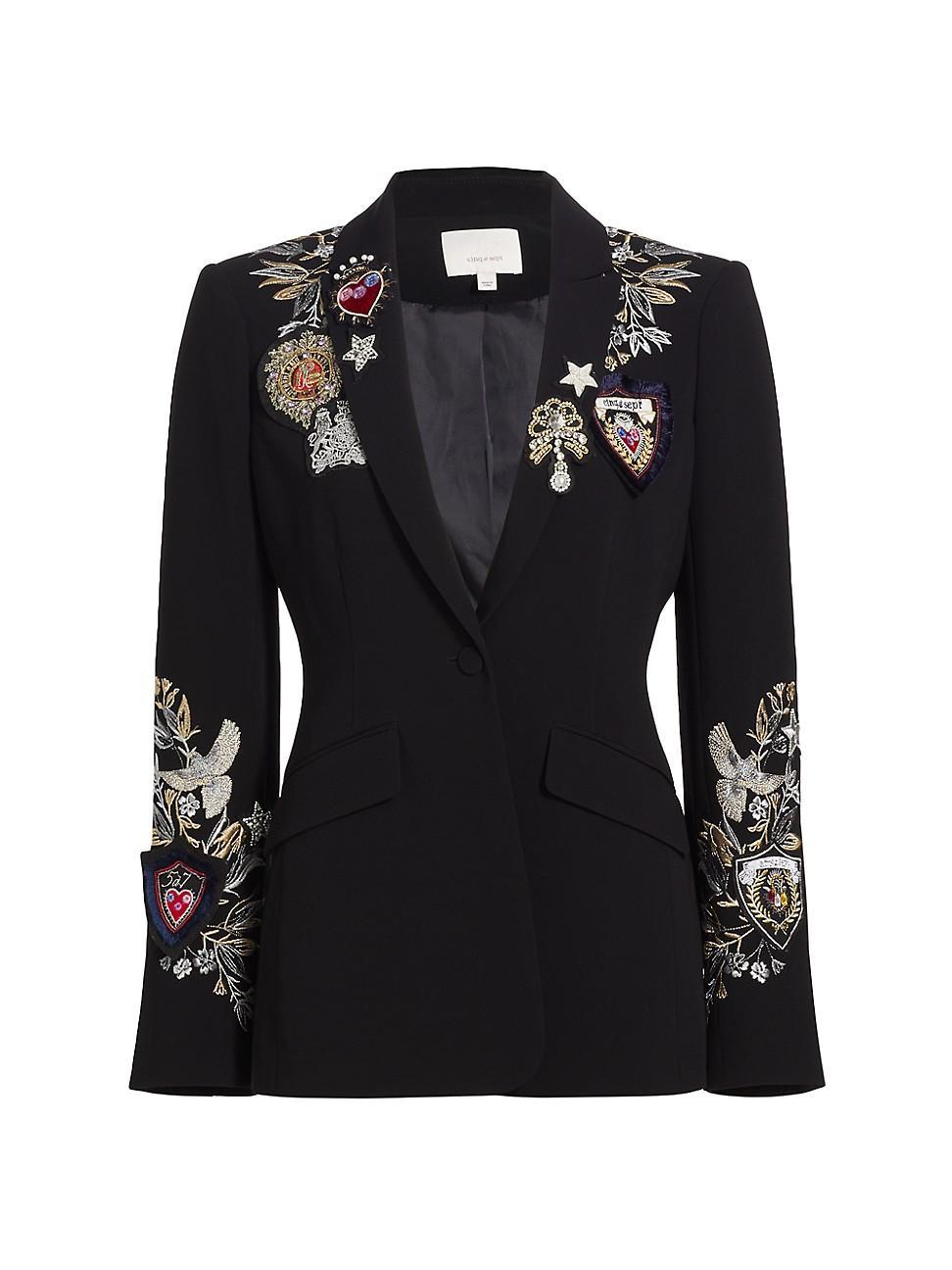 Womens Cheyenne Embroidered Single-Breasted Blazer Product Image