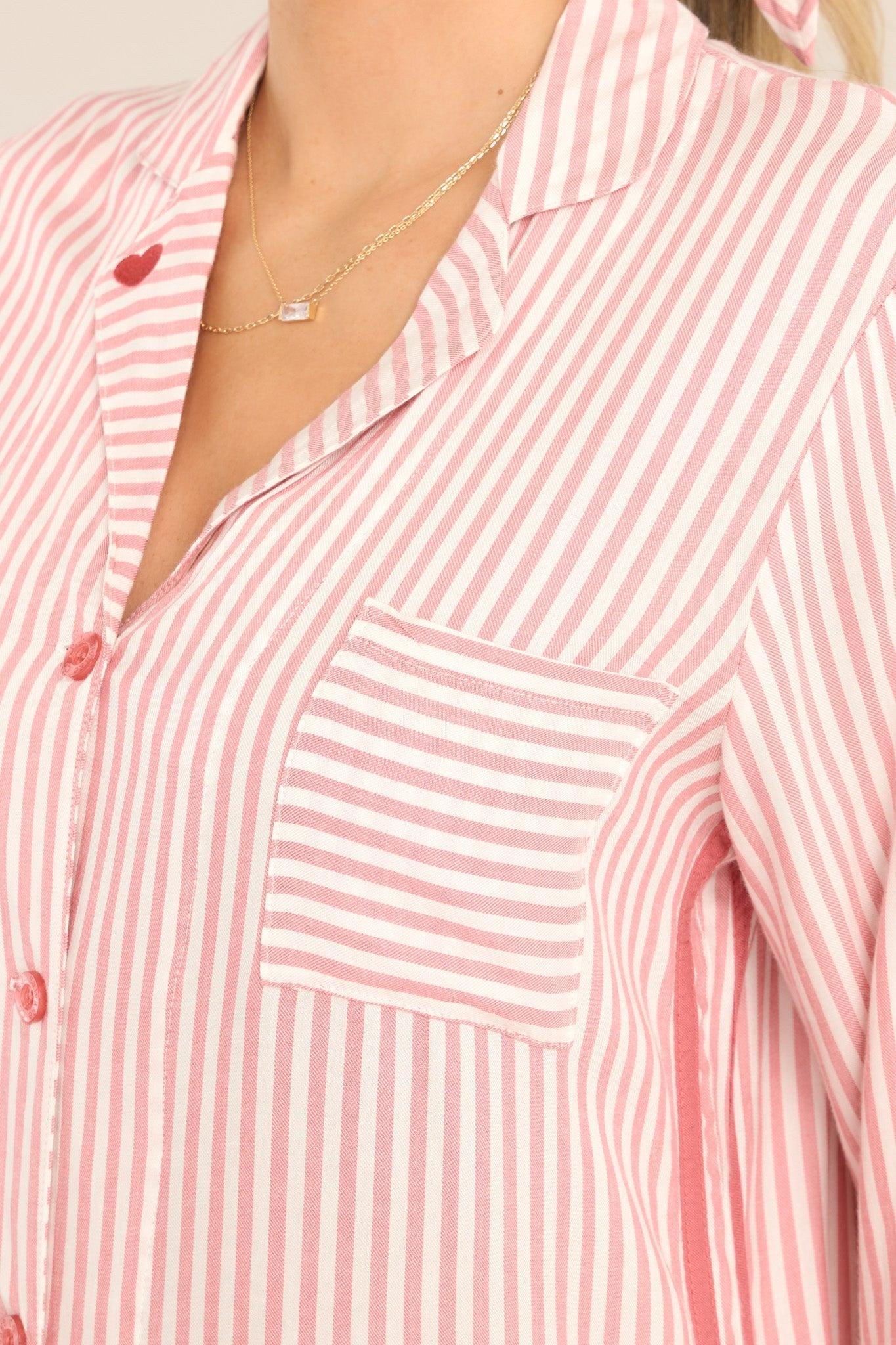 PJ Salvage Stripe Hype Pink Nightshirt Product Image