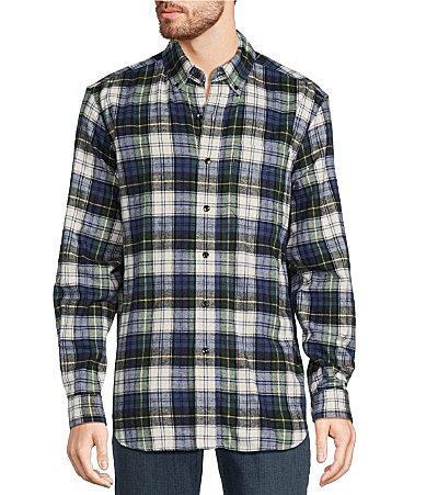 L.L.Bean Scotch Plaid Flannel Traditional Fit Shirt (Indigo Tartan) Men's Clothing Product Image