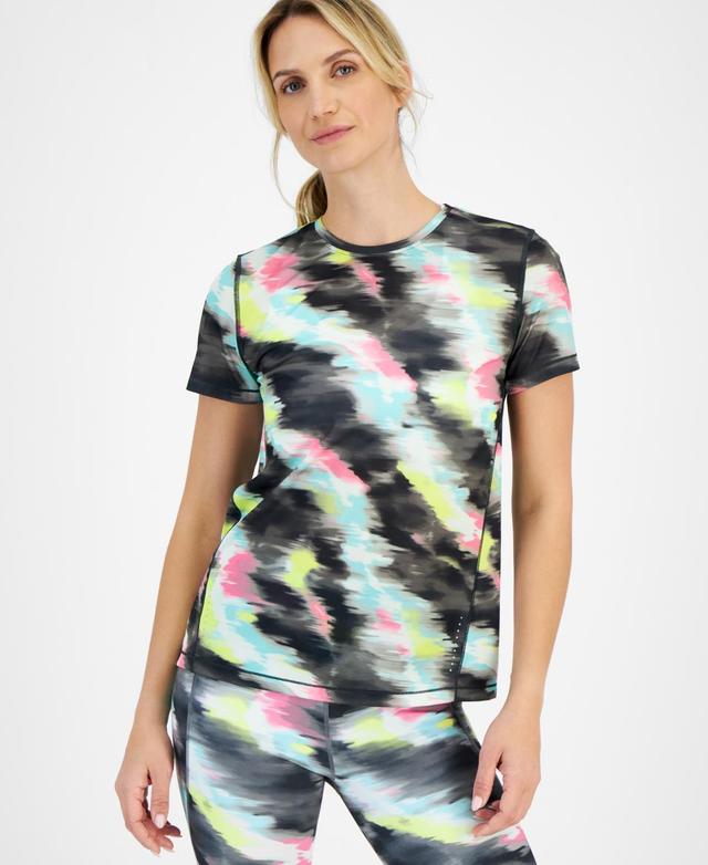 Id Ideology Womens Shibori Wave Printed Mesh Tee, Created for Macys Product Image