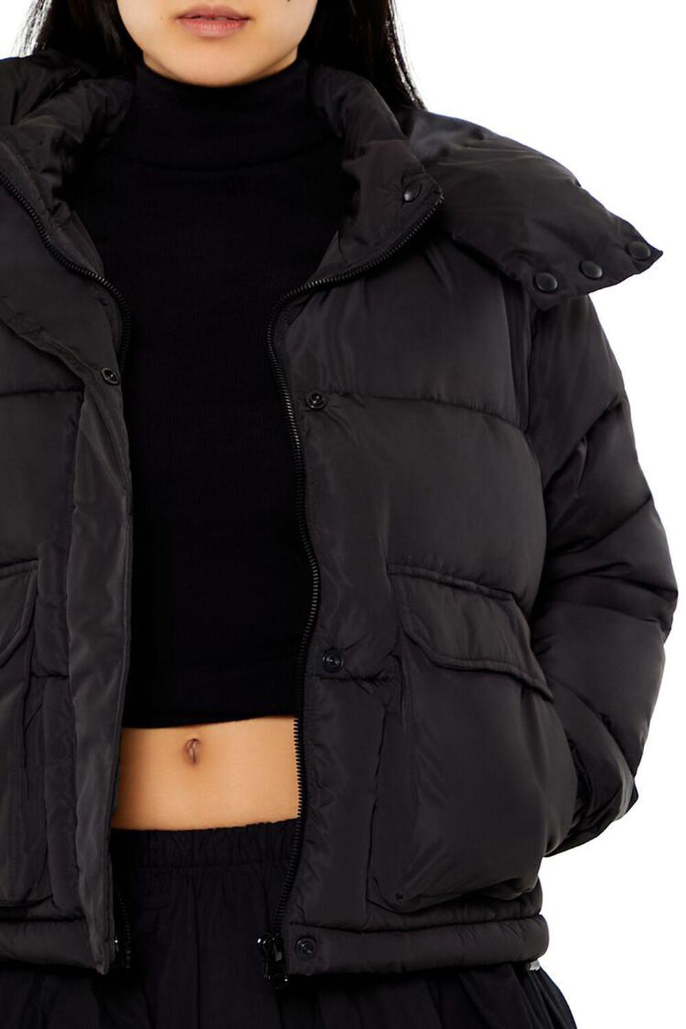 Hooded Drawstring Puffer Jacket | Forever 21 Product Image