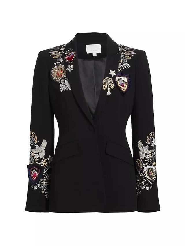 Cheyenne Embroidered Single-Breasted Blazer Product Image