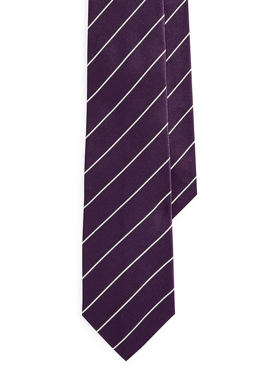 Mens Striped Silk Tie Product Image