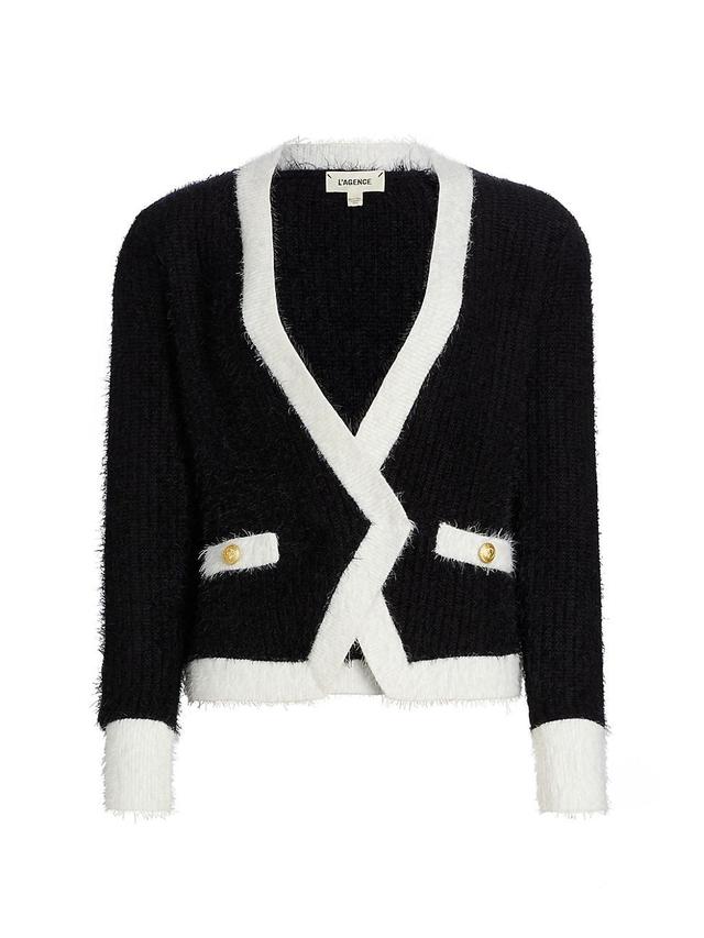 Womens Georgia Contrast-Trim Cardigan Product Image