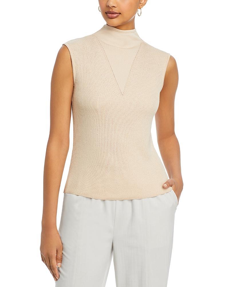 Misook Mock Neck Sleeveless Rib Top Product Image