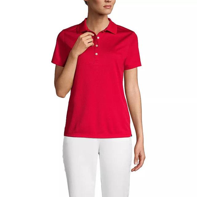 Womens Lands End Short Sleeve Solid Active Polo Shirt Product Image