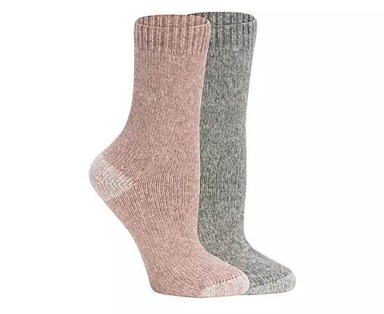 Lemon Womens Sweater Knit Crew Socks 2 Pairs Product Image